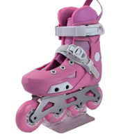Sepatu Roda Anak YSMLE Freestyle 4 Roda, Dapat Disesuaikan, Rangka Aluminium, Cangkang Plastik, Sepatu Roda Inline untuk Pemula, Laris