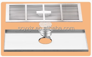 La copertura quadrata dello scarico del pavimento dell'acciaio inossidabile di Design moderno 20-30cm ha ingrandito la dimensione per uso interno dell'hotel della cucina del cortile - Product Image 6