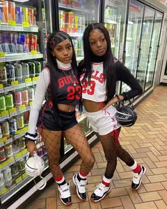 New Design Basketball Print Biker Shorts Outfits Lace Up Crop Jumper And Booty Shorts Set Plus Size Women Jersey 2 Piece Set