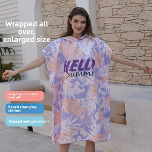 Accappatoio estivo ad asciugatura rapida stampato in microfibra e telo da spiaggia stile semplice assorbente e ad asciugatura rapida per il nuoto - Product Image 2