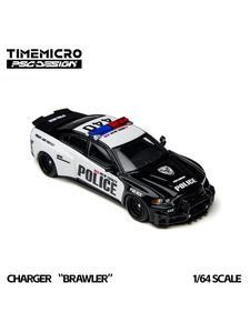 Nuevo y Popular Coche de Policía Dodge Charger Brawler LSPD de Aleación Fundida a Presión, Miniatura 1:64 sin Ruedas, Juguetes Coleccionables para Festivales - Product Image 4