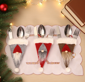 Porta Utensilios Navideños con Diseño de Gnomo, Bolsas para Cubiertos con Diseño de Tomte Sueco para Decoración de Mesa Navideña, Decoración para Vajilla Navideña al por Mayor - Product Image 3