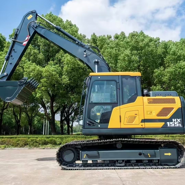 HX155L 15 Ton Hydraulic Excavator Compact Crawler Excavator for Quick Project Deployment
