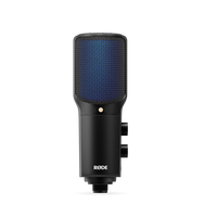 Microphone USB professionnel Rode NT-USB+ - Condensateur léger pour PC, smartphones et appels en conférence - Enregistrement de qualité studio