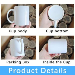 Mug à café personnalisé blanc de 11 oz, article promotionnel, mug en céramique de 11 oz imprimé par sublimation, blancs - Product Image 3