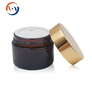 Envase cosmético personalizado 15g 30g 50g tapa de oro de cristal rojo cuidado de la piel tarro de crema facial con tapas - Product Image 6