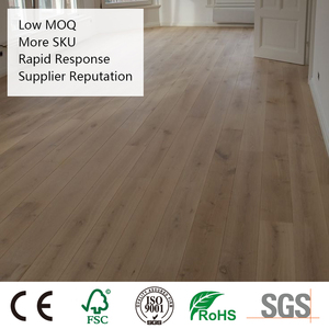 Plancher stratifié commercial certifié CE, <span class=keywords><strong>à</strong></span> trois couches, aspect bois, en chêne blanc laqué UV, qualité ABC, étanche, <span class=keywords><strong>à</strong></span> clipser - Product Image 1