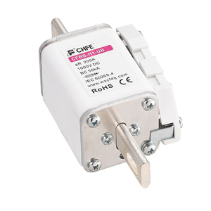 Système de stockage d'énergie par batterie, fusible céramique DC 1000VDC 1500VDC 50A-1000A, fusible de coupure 100kA avec capacité de coupure conforme à la norme IEC60269-4 - Product Image 6