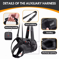 Harnais réglable pour chien pour les pattes arrière, soutien pour la chirurgie du ligament croisé antérieur, attelle de soutien pour pattes arrière, ensemble de harnais rembourré doux pour chien