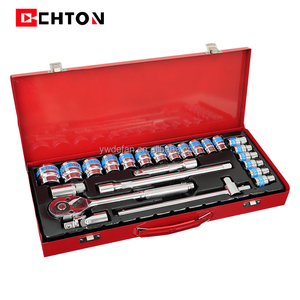 24 Pcs Ratchet Đầy Màu Sắc Ổ Cắm Cờ Lê Thiết Lập 1/2 Điều Khiển Cờ Lê Công Cụ Thiết Lập Cho Sửa Chữa Xe Với Trường Hợp Kim Loại - Product Image 1