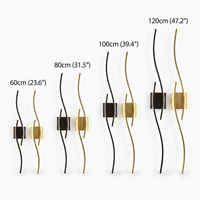 Applique murale LED dimmable moderne pour couloir, porche et intérieur, design nordique créatif à ligne courbe, éclairage linéaire décoratif