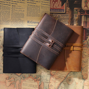 Refillable <b>Diary</b> Comes with Beautiful Pen Retro Handmade Leather <b>A5</b> China Men Women Drawing Sketching Travel - Product Image 2