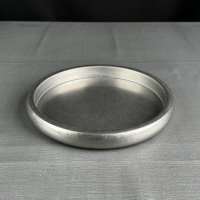 Plateau de boeuf rond à double couche en acier inoxydable durable et élégant pour servir des plats et des assiettes coréens ensembles d'assiettes à dîner