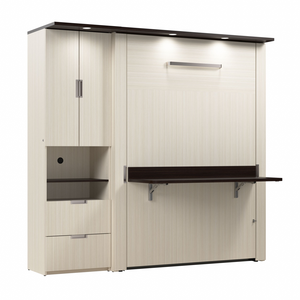 Lit <span class=keywords><strong>mural</strong></span> vertical de conception nouvelle, directement de l'usine, avec armoire, taille personnalisée, lit Murphy <span class=keywords><strong>escamotable</strong></span> automatique dissimulé avec <span class=keywords><strong>bureau</strong></span> - Product Image 5