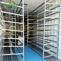 Conteneur de transport agricole intelligent 40HQ, système hydroponique pour la culture de légumes-feuilles, serre agricole en conteneur