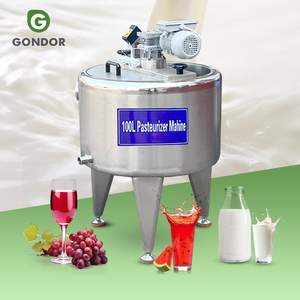 Pasteurisateur de lait de chèvre en acier inoxydable avec pompe automatique, pour pulpe de fruits, yaourt et jus, machine de pasteurisation rapide pour petites exploitations laitières - Product Image 1