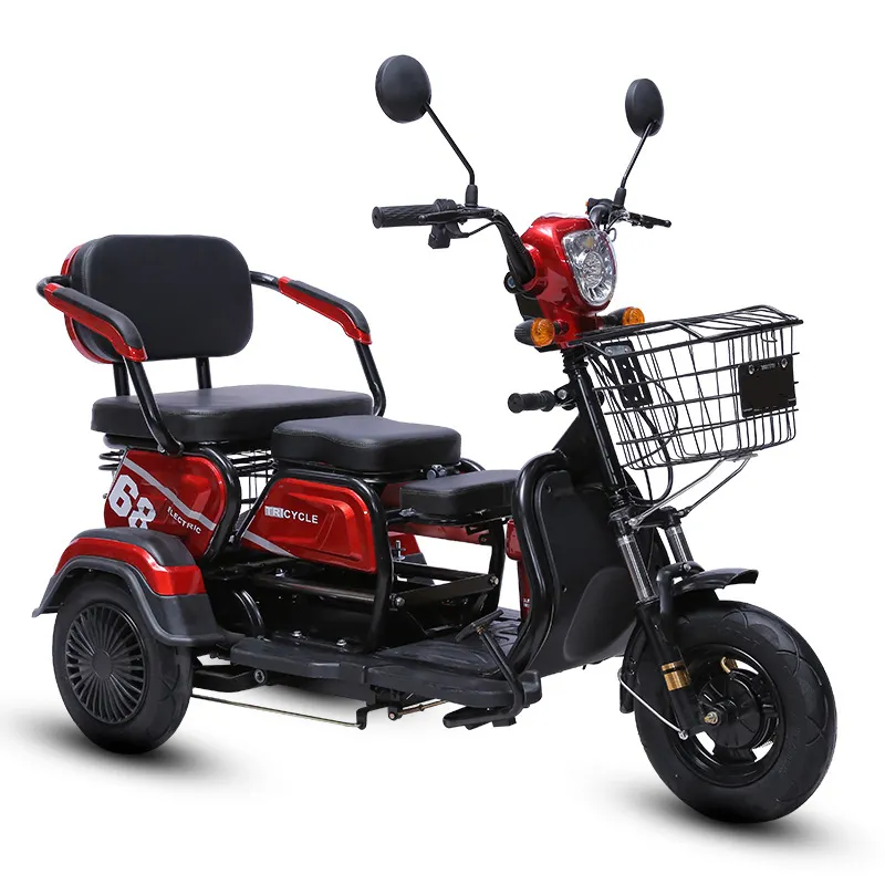 高齢者のオートバイの場合、rikshaw電動助手席三輪車etrike3輪自転車ドリフトトライクフレーム三輪車の無効化