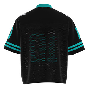 Vintage American Style HEALY Jersey Black <b>Teal</b> Color Block 10 Number Print Mesh Short Sleeve Sport <b>Top</b> - Product Image 3