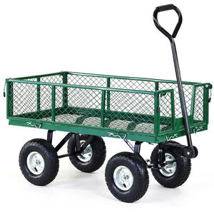 CJ Garden Tool Cart 970x515x1020mm Steel Mesh 4 Wheels Durable Manual <b>Transport</b> Cart - Product Image 5
