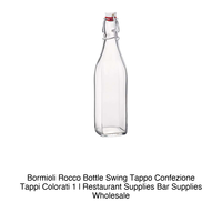 Bouteille Swing avec bouchon, 1 L, Bormioli Rocco, Emballage avec bouchons colorés