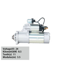 Moteur de démarrage 24V 8,5 kW, 11 dents, module 3,5, robuste, pour moteur diesel, camion, pièces de machines de construction