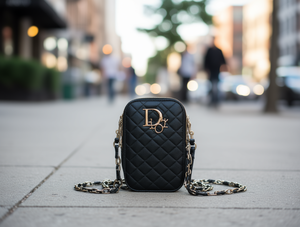 Borsa a tracolla da donna con doppia catena e porta cellulare in pelle PU MT-22019 - Product Image 2