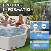 Baignoire de glace portable pliante noire de luxe pour adultes Idées de baignoire extérieure Baignoires de spa