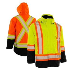 Vêtements de travail haute visibilité pour hommes, veste imperméable renforcée, réfléchissante, personnalisable, pour la construction, fournie directement par l'usine - Product Image 1