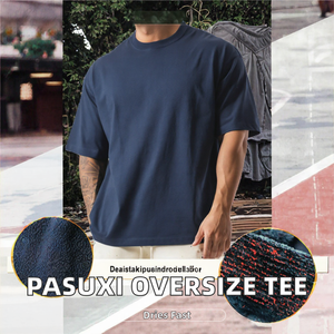 เสื้อยืด PASUXI ผ้าฝ้าย 100% แบบเรียบง่าย สปอร์ต ไซส์ใหญ่พิเศษ สำหรับฤดูร้อน น้ำหนัก 260 กรัม ทรงโอเวอร์ไซส์ เป็นมิตรกับสิ่งแวดล้อม ระบายอากาศได้ดี สำหรับผู้ชาย - Product Image 2