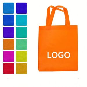 Sacs fourre-tout en tissu non tissé personnalisés avec logo ECO, sacs fourre-tout de shopping recyclables, sacs fourre-tout cadeaux en gros - Product Image 1