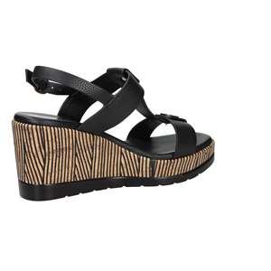 Sandalo con Zeppa Space Moda da Donna Nero 51402 con Tacco in Sughero e Plateau - Product Image 5