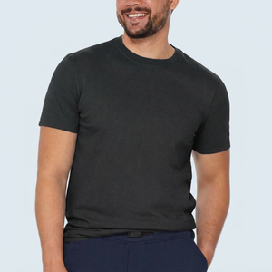 T-shirt streetwear personnalisé avec logo, devant uni, pour homme, 100% coton, coupe ample, manches courtes, tissu jersey écologique, col rond - Product Image 5