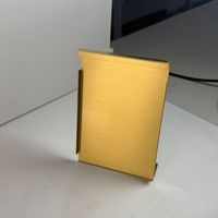 Durable Laser Cut Brass Office Desk Name Card Stand Powder Coated Timeless Shine ISO9001 Certified Custom Brand Refine