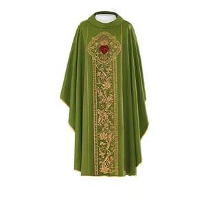 Nueva Túnica Sacerdotal Vintage, Capa, Sotana, Vestimenta Blanca, Roja, Verde, Morada, Estampada, Disfraz de Pastor, Celebrante, para TV y Cine - Product Image 5