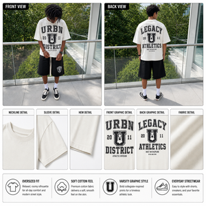 T-shirt OEM in cotone brillante da uomo, senza disegno, con scritta semplice, in maglia waffle, oversize, per festival - Product Image 3