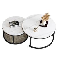 Mesa de Centro Plegable de Mármol Moderna para Sala de Estar Pequeña - Diseño Decorativo