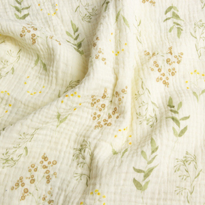 Tissu en mousseline de coton <span class=keywords><strong>double</strong></span> <span class=keywords><strong>gaze</strong></span> 100% doux pour vêtements de bébé, 140 cm, imprimé en mousseline de coton froissé - Product Image 2