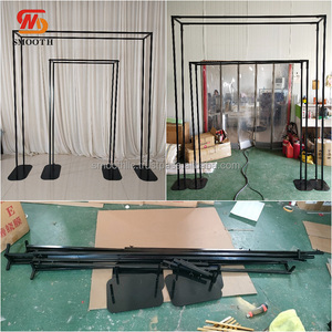 SMOOTH Disassembled Design Black Square Iron <b>Balloon</b> <b>Box</b> Flower Stand Frame Wedding Backdrop Arch - Product Image 6