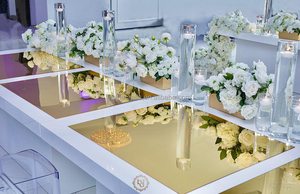 Đám cưới Vòng PE gương tấm bảng đầu đám cưới bạc bàn tròn gương thảm cho đám cưới trang trí nội thất - Product Image 3