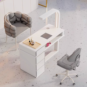 Mesa de Manicura Individual en Oferta, Juego de Mesa y Silla Profesional para Uñas con Aspiradora, Mesa de Manicura para Salón de Uñas - Product Image 1