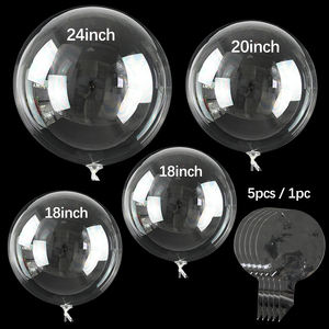 Ballons Bobo transparents en PVC en forme de poisson de 18/20/24/36 pouces, remplissables, bulles claires, décoration de mariage, fête d'anniversaire, air, hélium - Product Image 1