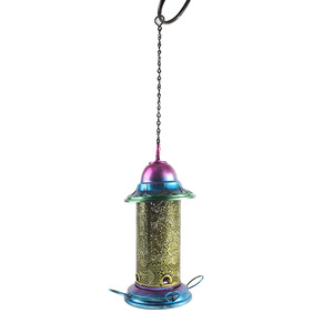 Nouvelle mangeoire à oiseaux rétractable en métal pour l'extérieur, distributeur d'aliments pour oiseaux de jardin, mangeoire imperméable et anti-écureuils pour oiseaux - Product Image 3