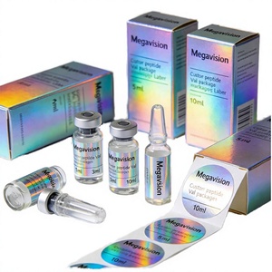 Impresión de Etiquetas Adhesivas de Vinilo, Etiquetas Personalizadas en Rollo, Fábrica de Etiquetas Adhesivas, Etiqueta Redonda con Logotipo, Etiqueta Transparente con Impresión de Inyección de Tinta y Lámina Dorada - Product Image 1