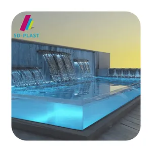 SDDZS10高品质透明批发玻璃纤维游泳池亚克力游泳池室外亚克力游泳池面板