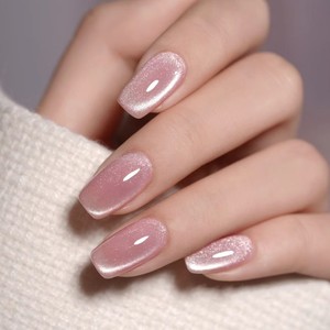 Esmalte de Uñas Cat's Eye Wear Armor <span class=keywords><strong>Blanco</strong></span> Transparente Avanzado con Degradado Puro en Formas Almendradas y Cuadradas - Product Image 3