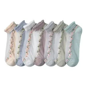 Socks Thin Transparent Summer Socks Ankle Short Socks Women Crystal Sock