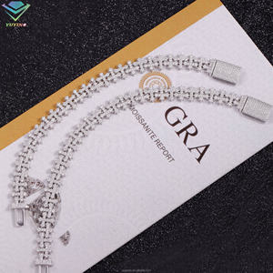 VVS Moissanite GRA certificate cross Cuban Bracelet Hip Hop Rock <b>Chain</b> 925 silver 18K Gold Plated Jewelry <b>Iced</b> <b>out</b> Link <b>Chain</b> - Product Image 3
