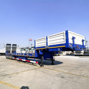 40 chân 3-trục 4 trục container bán Trailer 80 tấn CE chứng nhận cường độ cao cổ ngỗng phẳng bán Trailer - Product Image 5