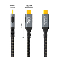 Cable USB4 Compatible con Thunderbolt 4, Carga Rápida de 240W, Funciones Completas, Carga 8K, 40Gbps, PVC Tipo-C, para Cámaras, Relojes Inteligentes