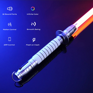 Lame de duel lourde à poignée en métal sabre laser à lame néopixel à changement de couleur infini avec balançoire en douceur pou - Product Image 2